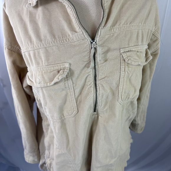 Ivory Corduroy Tunic with Pockets - Picture 1 of 6